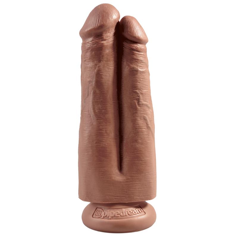 Pene Doble Two Cocks One Hole Bronceado 7