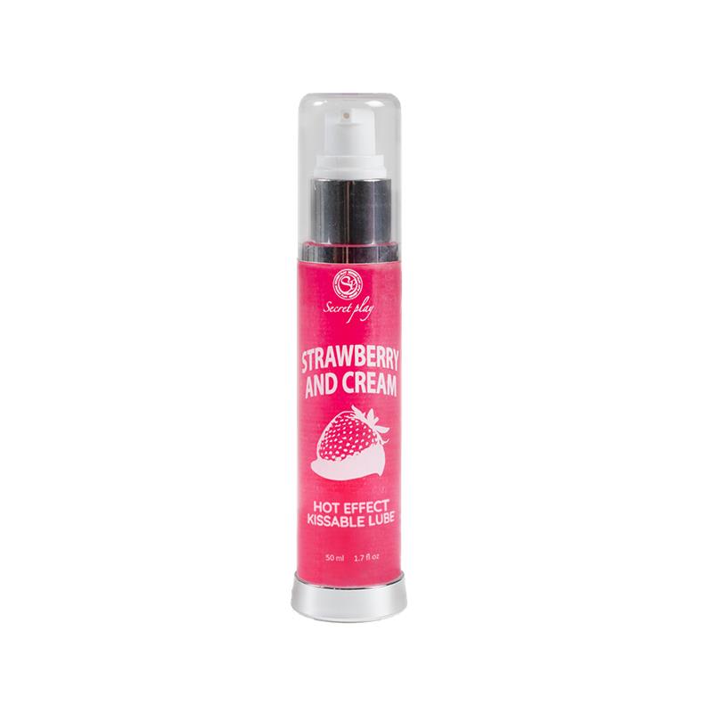 Lubricante Efecto Calor Fresas con Nata 50 ml