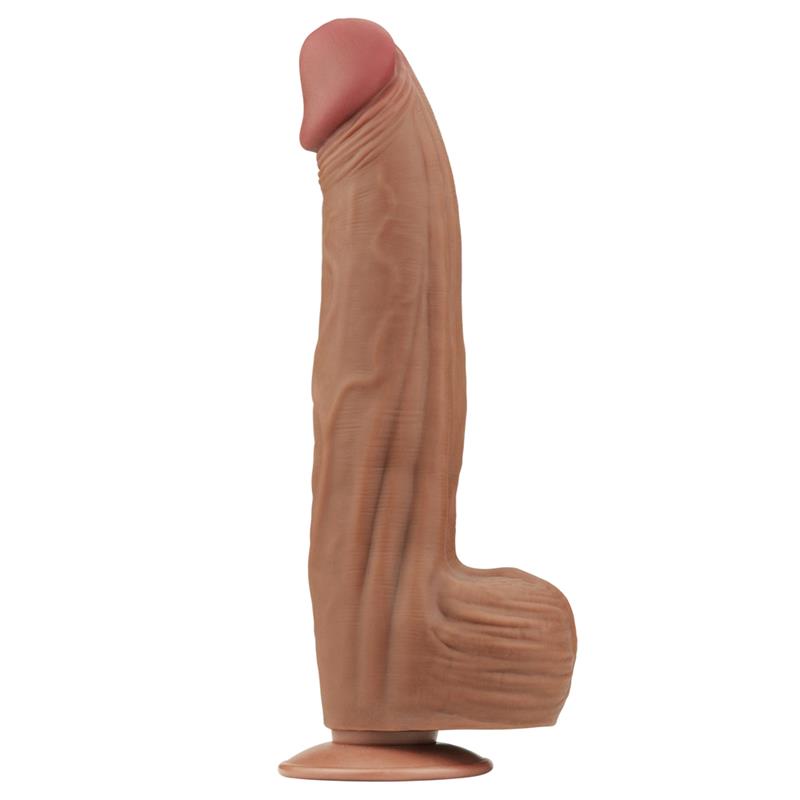 Dildo Dual Density Piel Deslizante Retractil 12