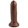 King Cock Dildo Realista con Glande Retráctil Color Marrón 6