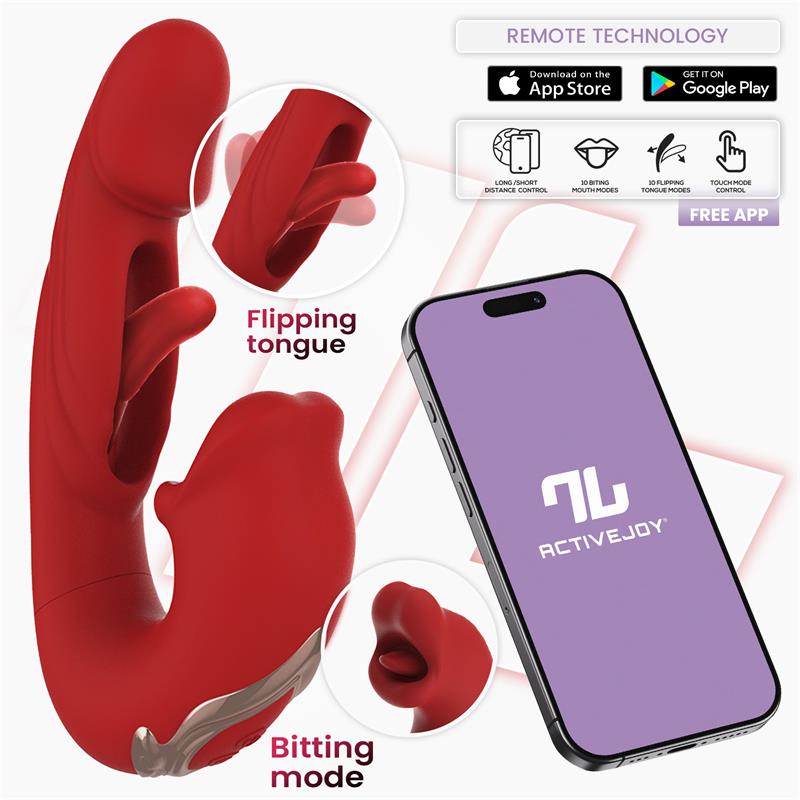 Mouty Vibrador Función Mordisqueo y Flipping con App