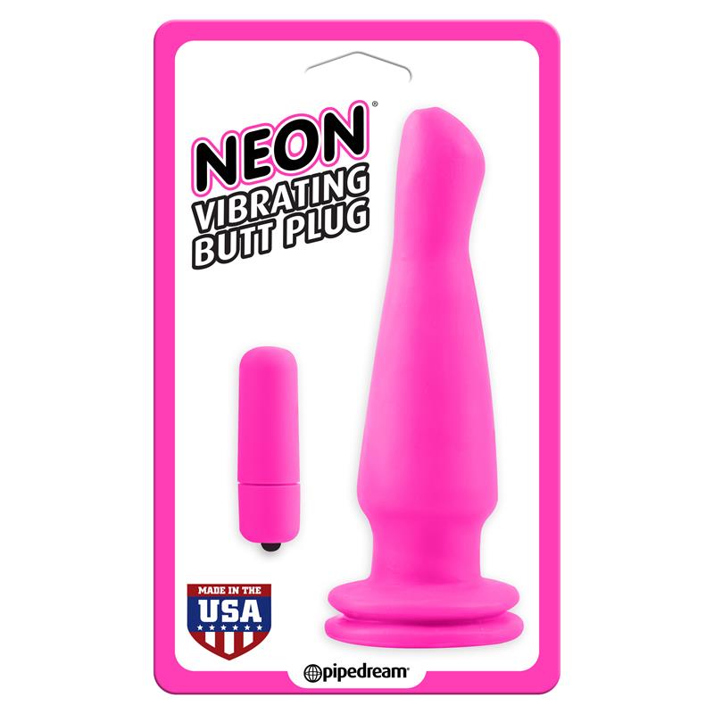 Neon Plug Anal Vibrador Rosa