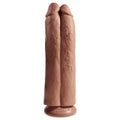 Pene Doble Two Cocks One Hole Bronceado 11