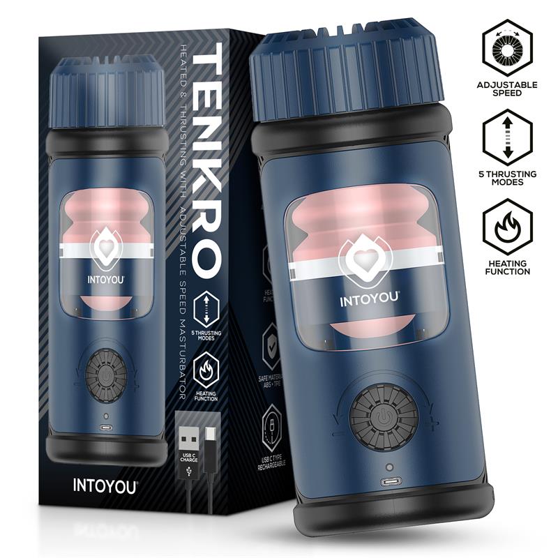 Tenkro Masturbador con Thrusting y Calor USB-C